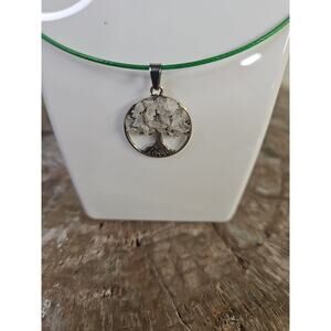 Quartz Necklace Tree Of Life Random Color 17in